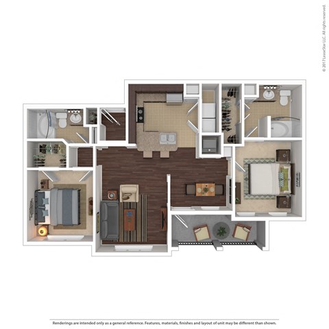 bedroom floor plan an in 2 bed 2 bath